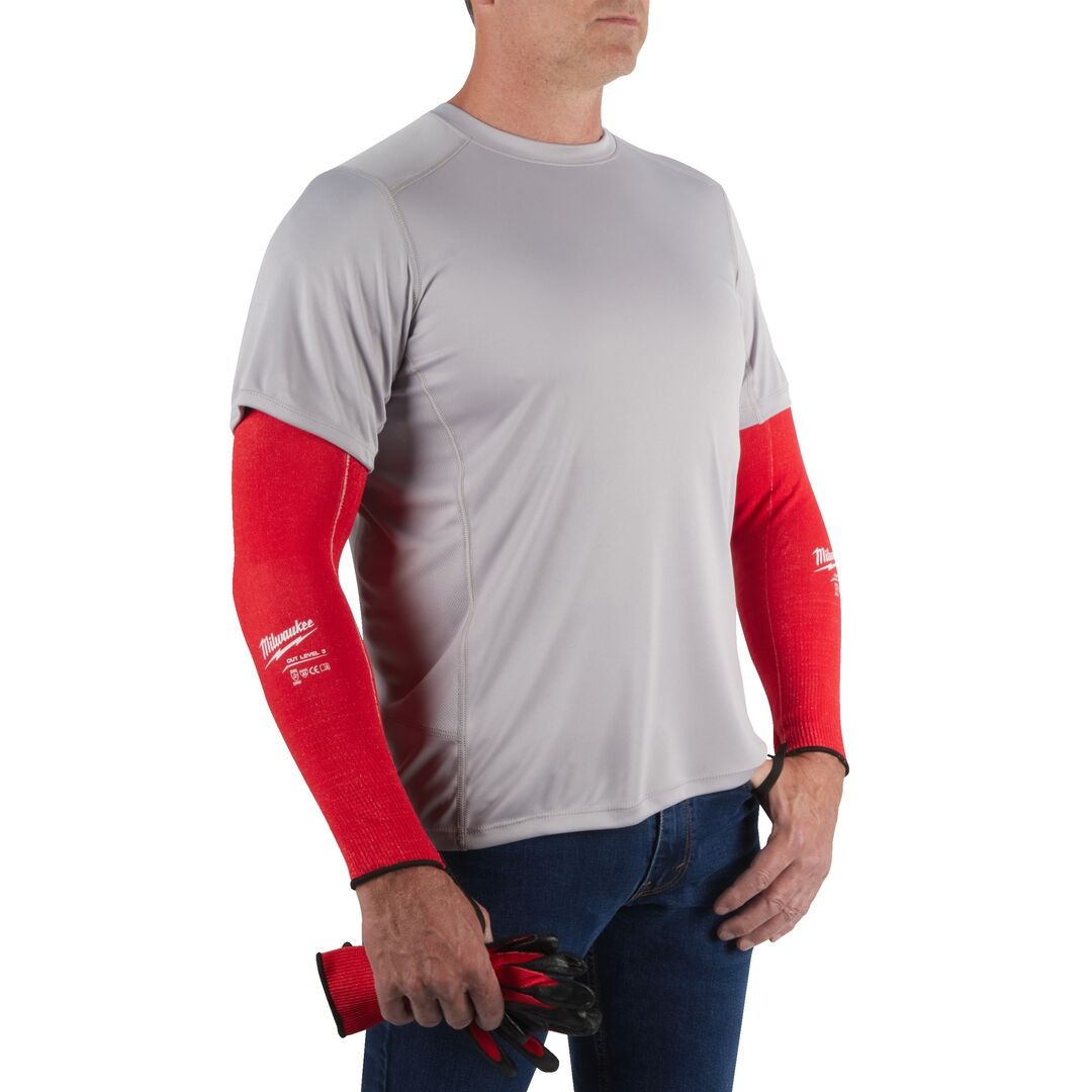 MILWAUKEE Arm-Schnittschutz Klasse C 40 cm rot