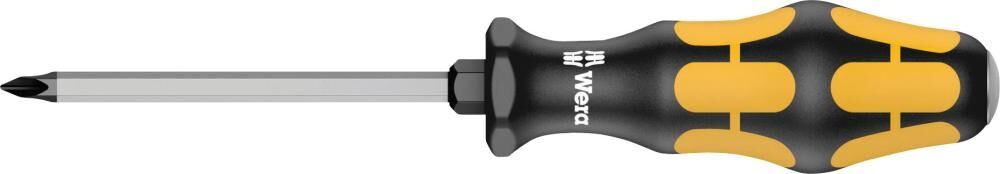 WERA Kreuzschlitz-Schraubendreher sechskant Phillips PH 2x100mm