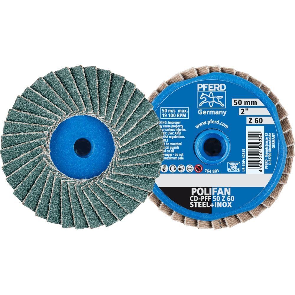 PFERD Fächerschleifscheibe COMBIDISC mini-Polifan 50mm Z60