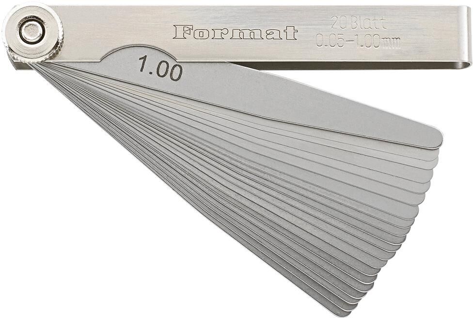 FORMAT Präzisions Fühlerlehre 20 Blatt 0,005-1,0mm T3