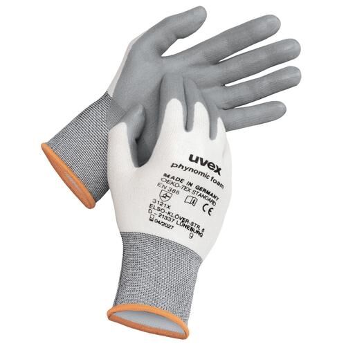 UVEX Montagehandschuhe phynomic foam Gr. 8 Polymerschaum weiß/grau 6005.0