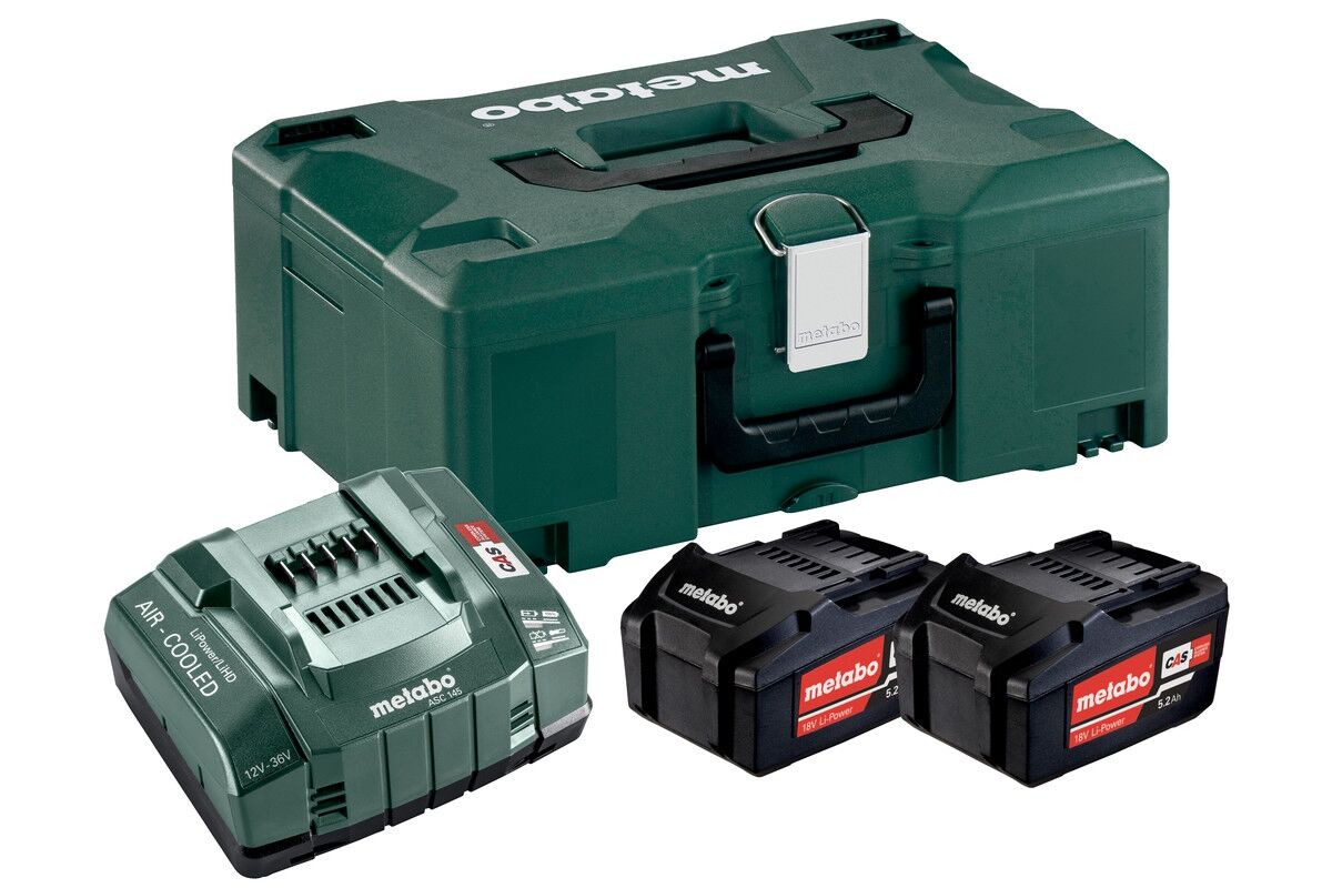 METABO Akku Basis Set LiHD 2x18V 5,2Ah in MetaBOX