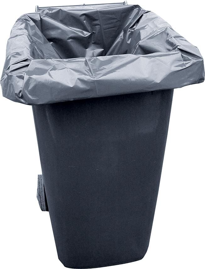 Müllsack 240l grau 650x1350mm ca. 90my lose