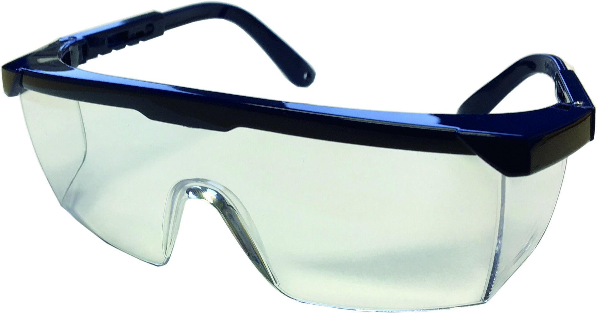 WEMAG Einscheiben-Schutzbrille " classic" farblos blau verstellb. Bügel EN166 CE