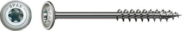 SPAX Holzbauschraube Edelstahl A2 T40 8x180mm Tellerkopf Teilgewinde T-STAR+ 4CUT 50 Stück