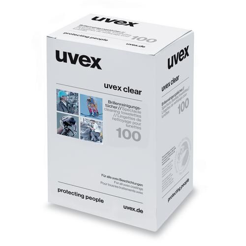 UVEX Feuchtreinigungstücher für alle Brillenscheiben VE 100 Stück 9963.005