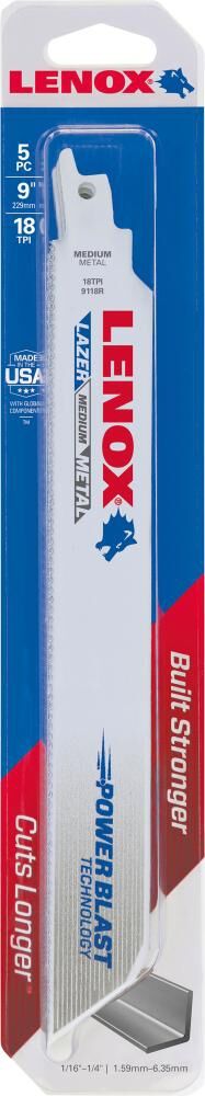 LENOX Säbelsägeblatt LAZER 229x25x1,1mm 18 Z 5 Stück