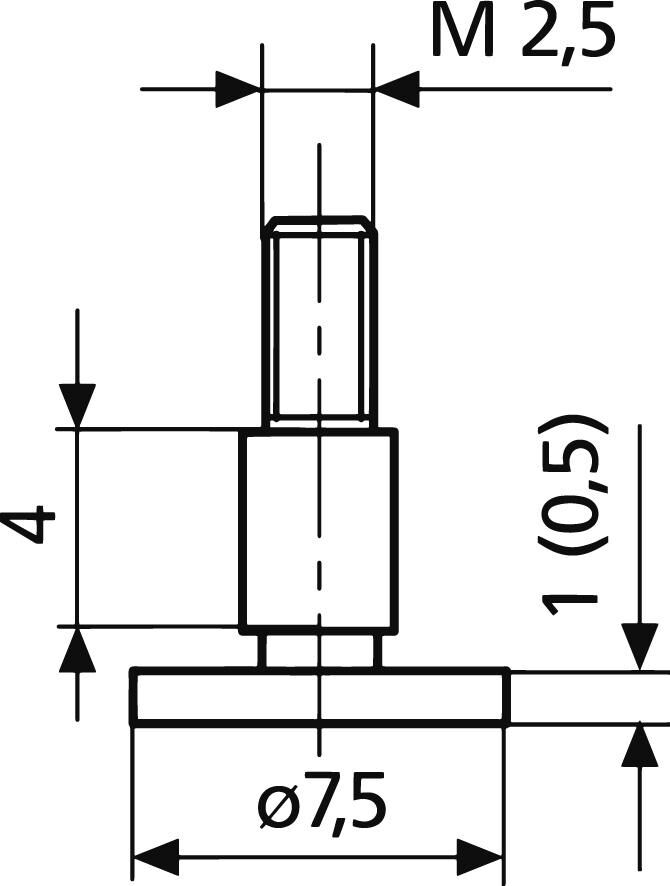 MAHR Tellermesseinsatz 7,5x1,0mm