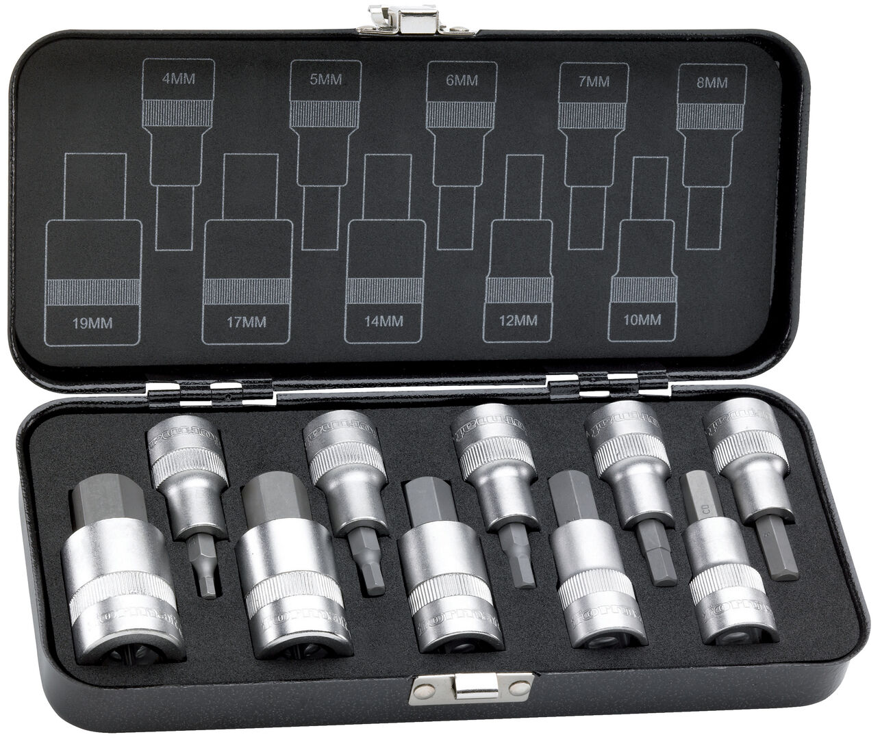 FORMAT Schraubendreher-Einsatz-Garnitur 1/2" 4-19mm 6-kant