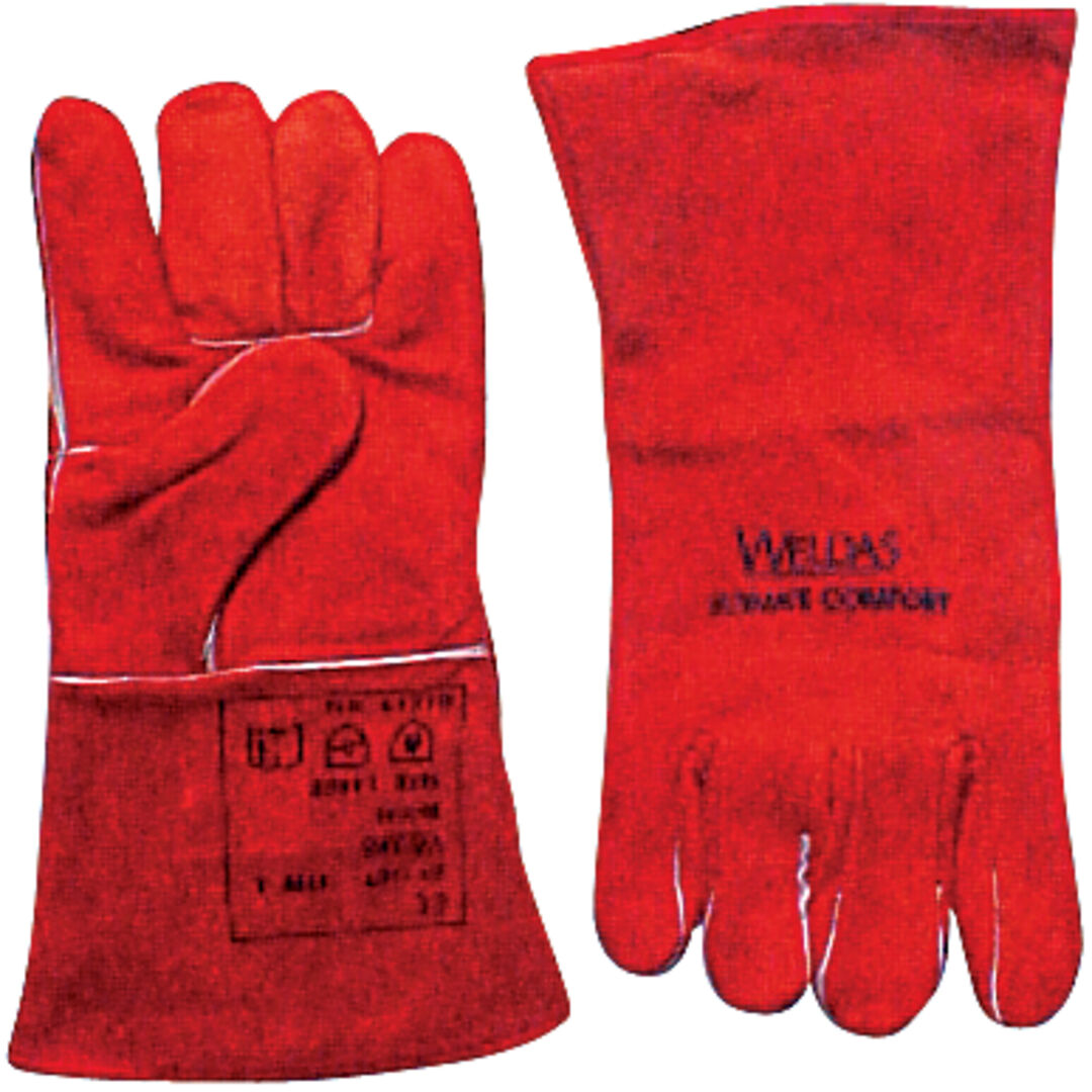 WELDAS Schweißerhandschuh RED 34cm lang BW gefüttert Flügeldaumen Gr. L
