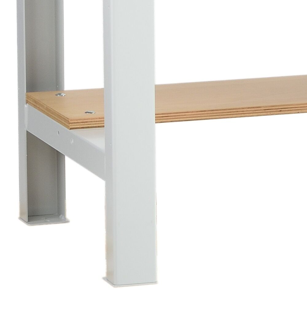 LOKOMA Werkbankfuss lichtgrau WSB U-Profil 800x80x650mm 2 Knoten
