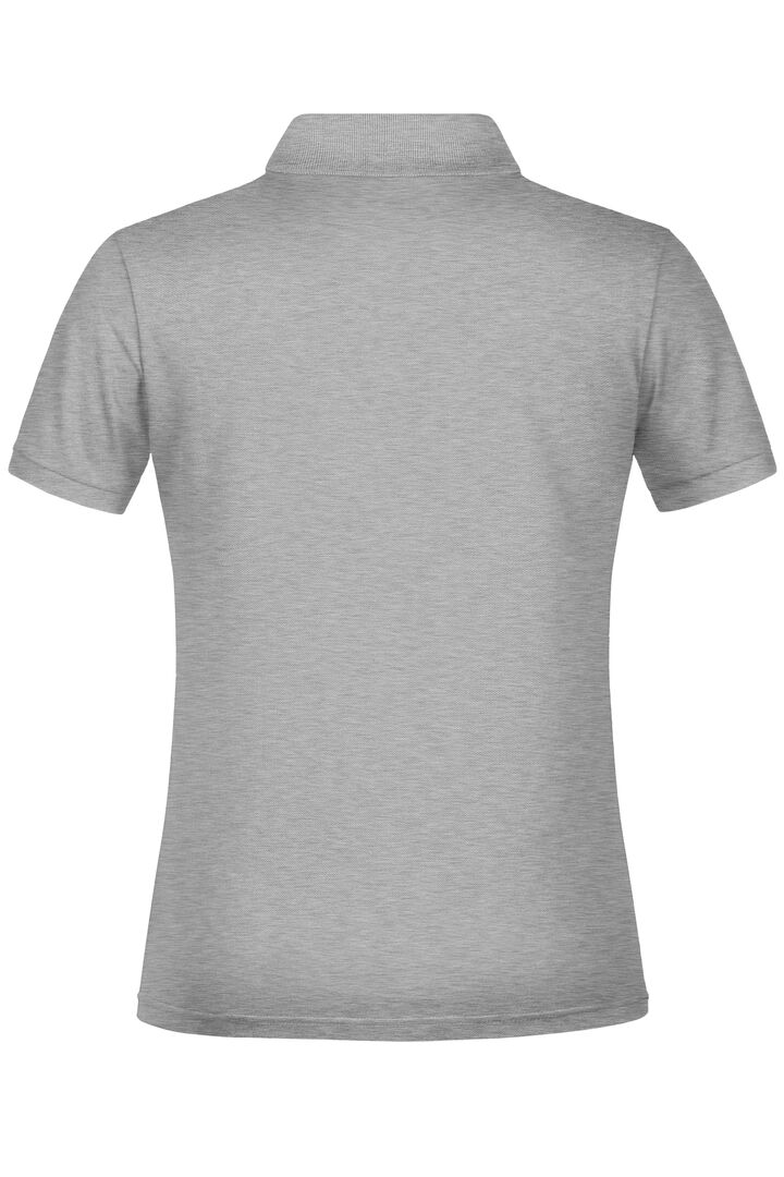 JAMES & NICHOLSON Polo Shirt Damen Gr. M grey-heather JN791