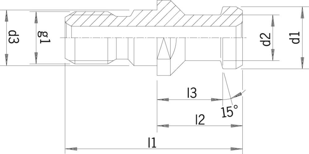 HAIMER Anzugsbolzen SK50-M24 Innenkühlung DIN69872 A