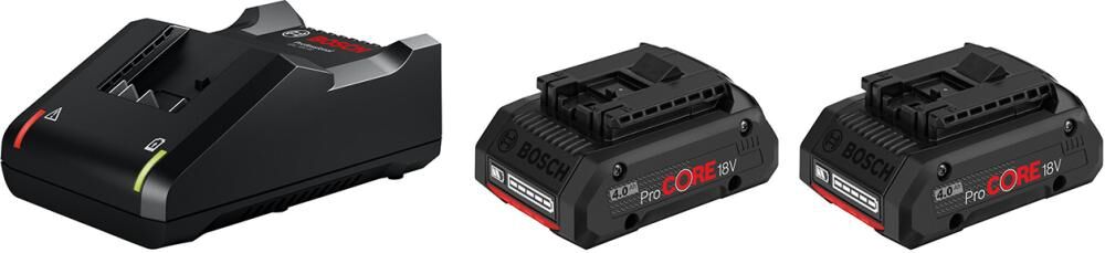 BOSCH Starter Set 18V ProCore 2x4Ah Akku + Ladegerät GAL18V-40