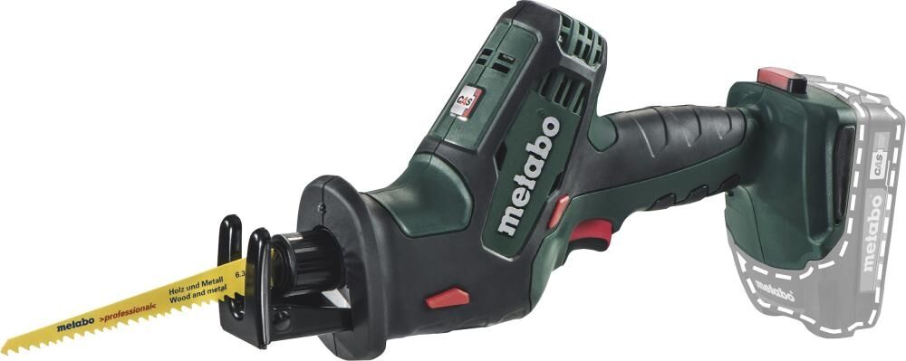 METABO Akku-Säbelsäge SSE 18 LTX Compact ohne Akku & Ladegerät MetaBOX