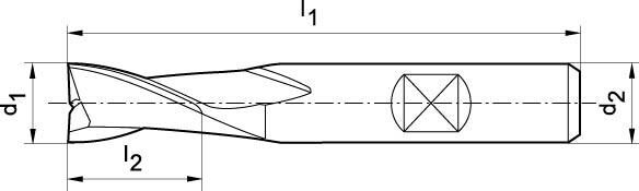 FORMAT Langlochfräser 8,50mm kurz Typ D DIN327 HSSE
