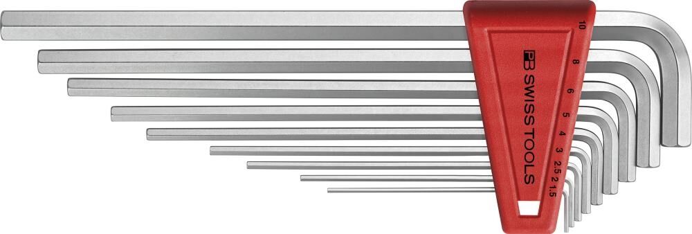 PB SWISS TOOLS Winkelschraubendreher Set 1,5-10mm im Kunststoffhalter 9-teilig