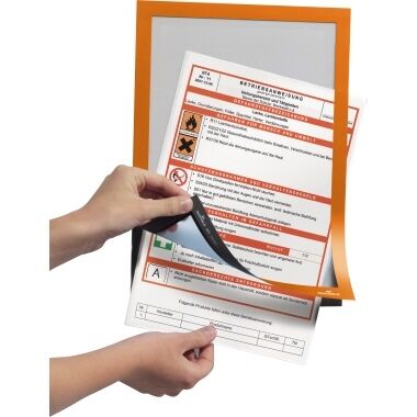 DURABLE Magnetrahmen MAGAFRAME 487209 DINA4 orange 2 Stück