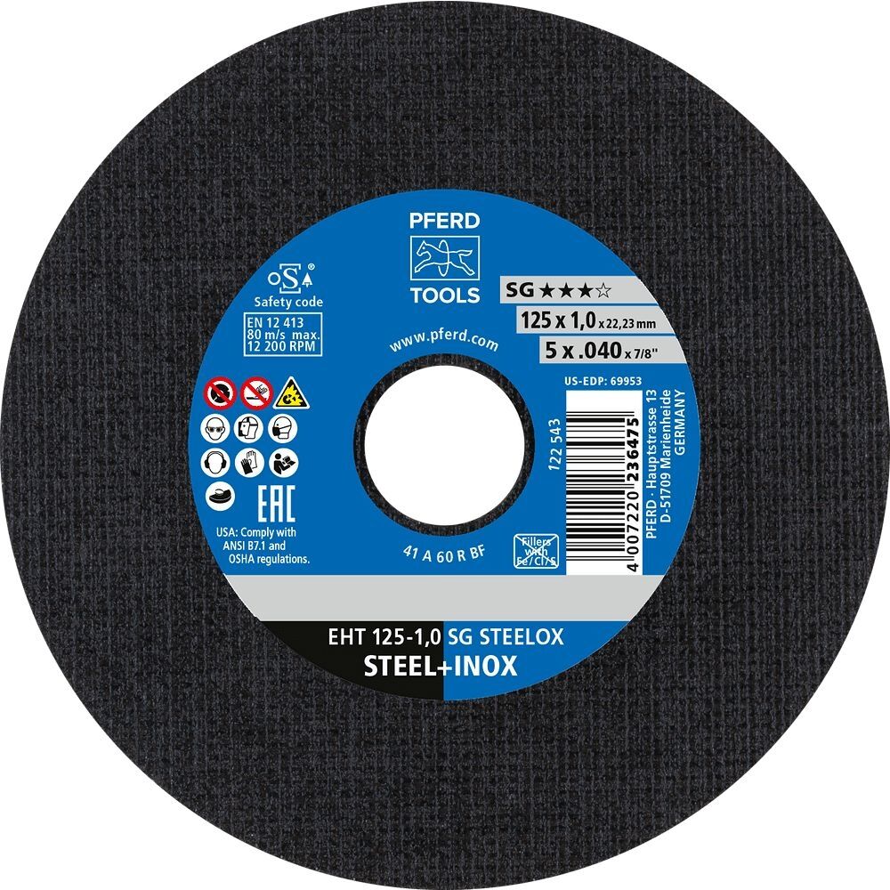 PFERD Trennscheibe A46RSG Edelstahl 125x1,0mm gerade