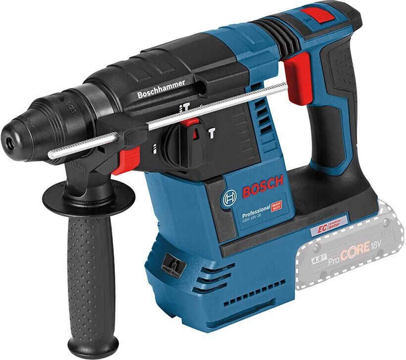 BOSCH Akku-Bohrhammer GBH 18V-26 ohne Akku & Ladegerät in L-BOXX