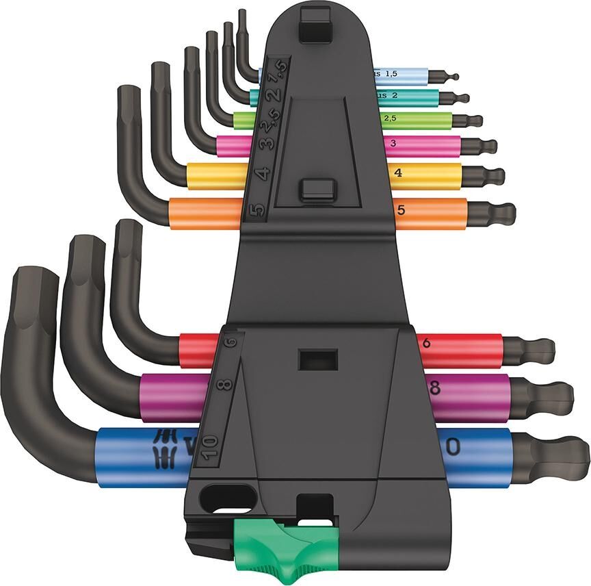 WERA Winkelschraubendreher Set sechskant Kugelkopf 5-teilig Multicolor 950/9