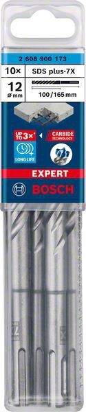 BOSCH Hammerbohrer EXPERT SDS-plus 7X 12x100x165mm VE 10