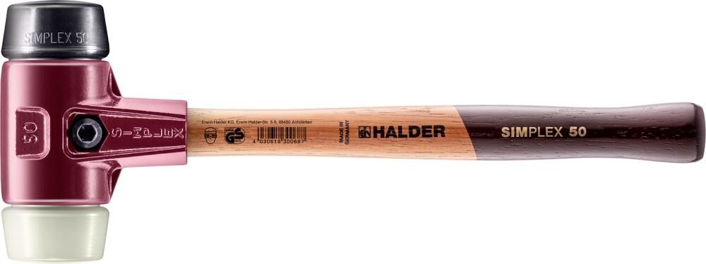 HALDER Schonhammer SIMPLEX 50mm Gummi/Nylon