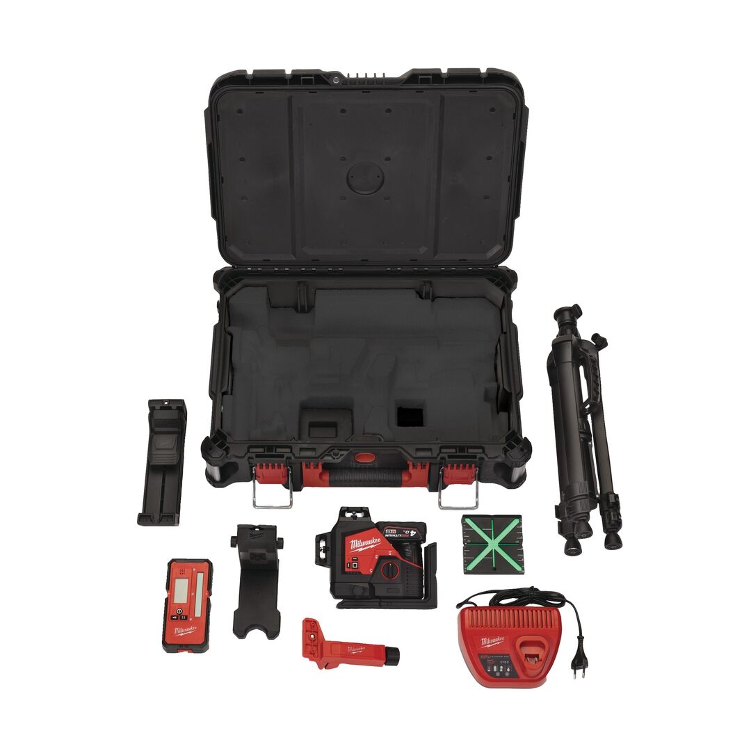 MILWAUKEE Kreuzlinienlaser Set M12 3PLKIT-401P