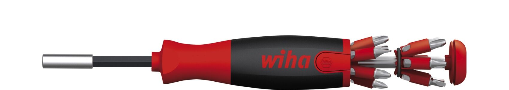 WIHA Schraubendreher mit Bit Magazin 1/4" 12 Bits magnetisch LiftUp 25