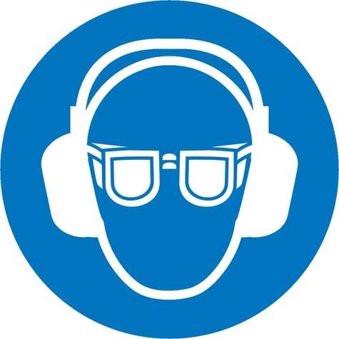 Gebotsschild Folie Gehör-u.Augen D50mm 6St