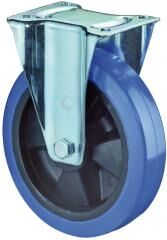 BS ROLLEN Bockrolle 125mm Platte Elastikrad blau 300kg Traglast