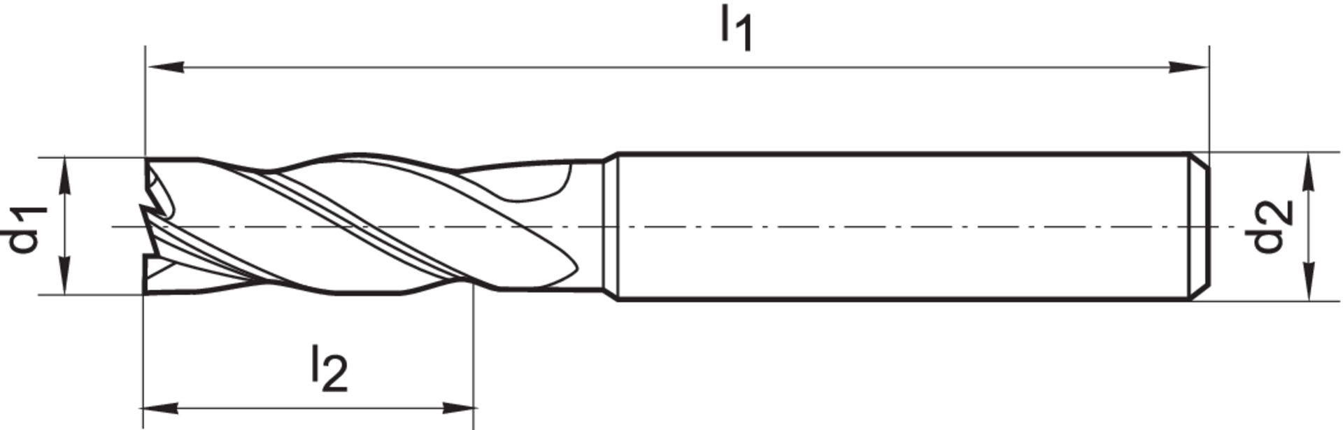 FORMAT Schaftfräser WN K VHM TiALN 5,0mm D6mm HB Z4