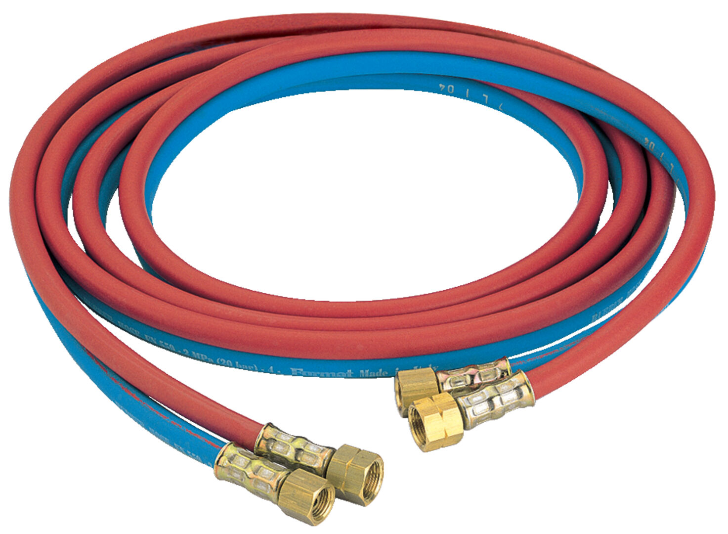 FORMAT Autogenzwillingsgarnitur 10m Länge Acetylen 9,0x3,5mm/Sauerstoff 6x3,5mm