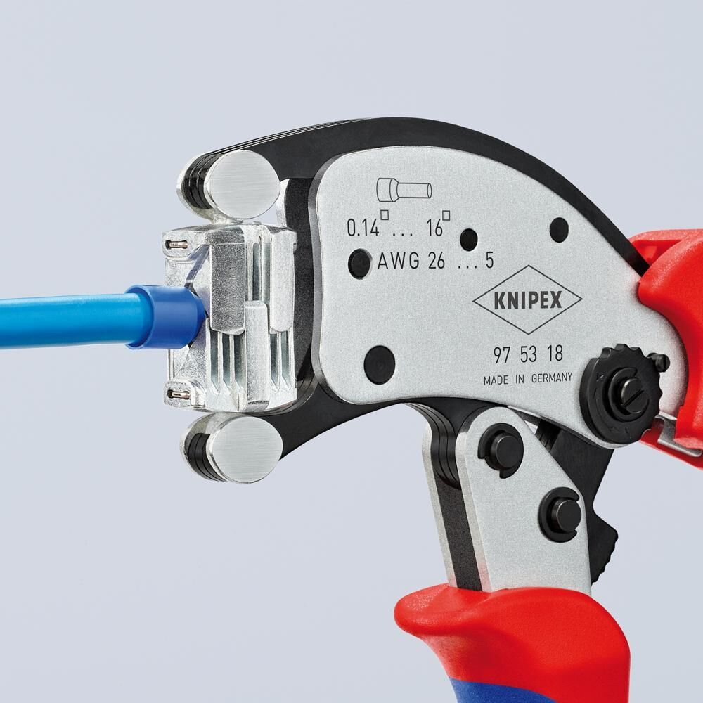 KNIPEX Crimpzange für Aderendhülsen Twistor 16 0,14-16qmm