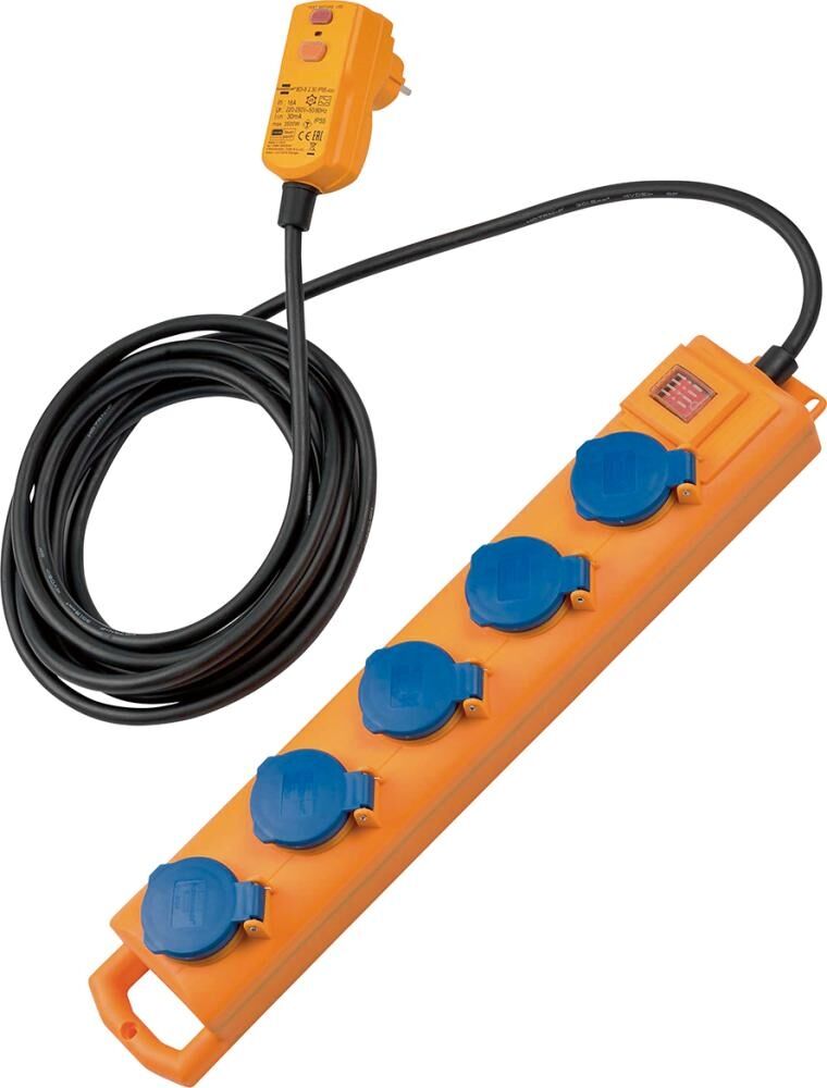 BRENNENSTUHL Steckdosenleiste FI-Safe 5m H07RN-F3G1,5