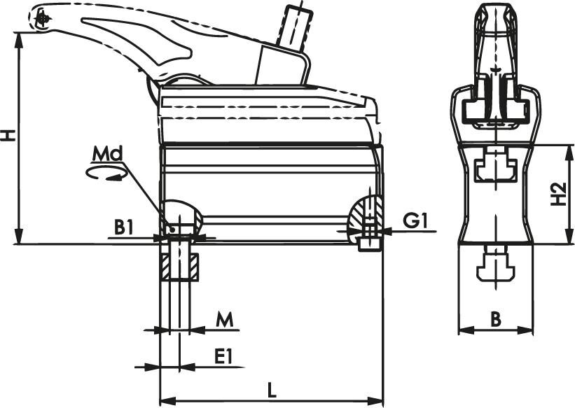 AMF Zwischenelement 7600Z-30 M12x14