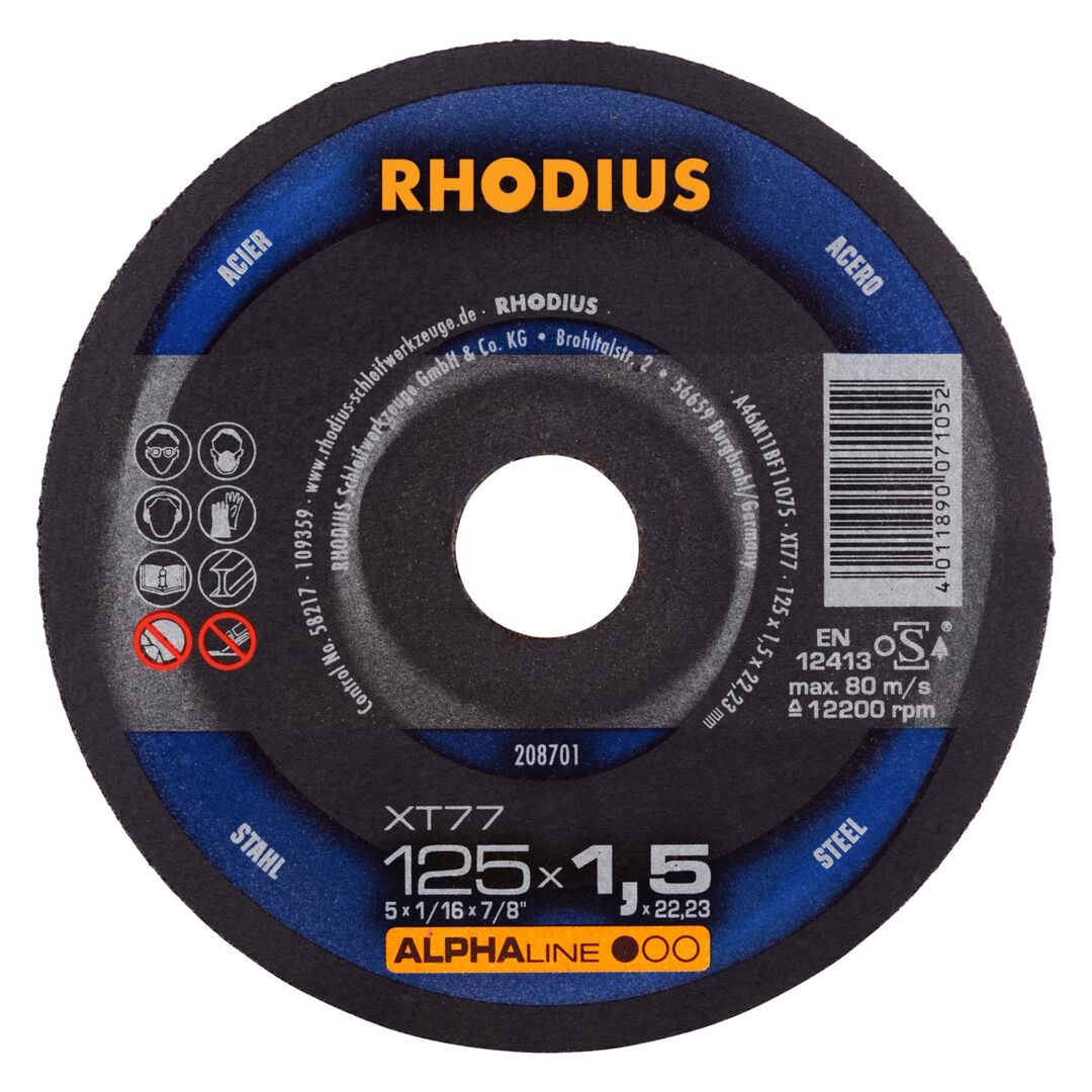 RHODIUS Trennscheibe XT77 125x1,5mm gerade