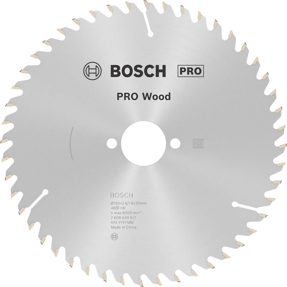 BOSCH Kreissägeblatt 190x30 48 WZ OPTILINE SB 2,6
