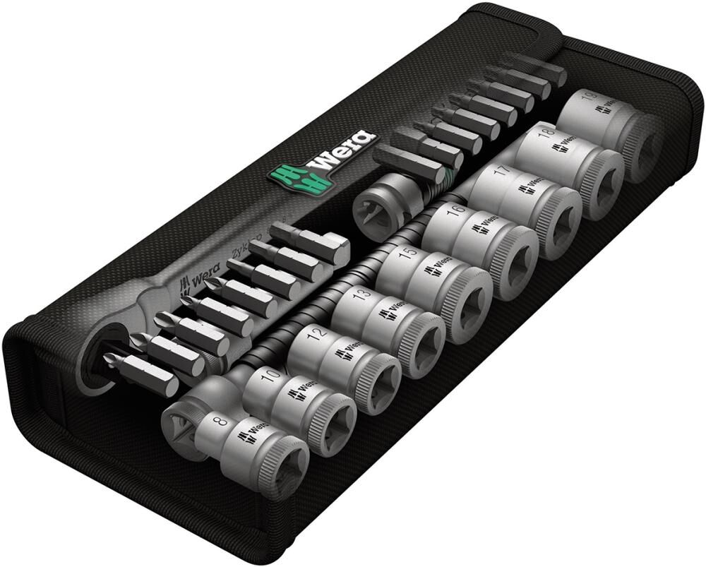 WERA Steckschlüssel Set 1/2" ZYKLOP push 28-teilig