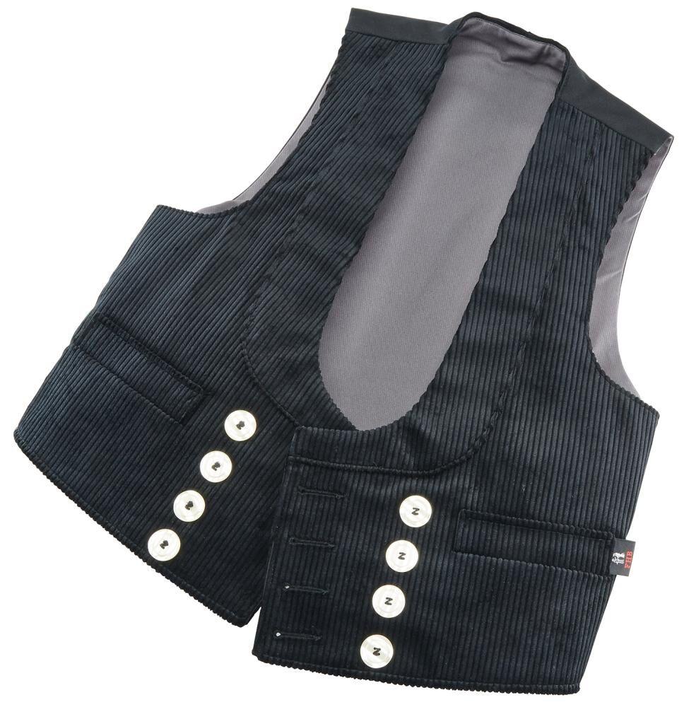 FHB Zunftweste HEINER Trenkercord 50016 schwarz Gr. 48