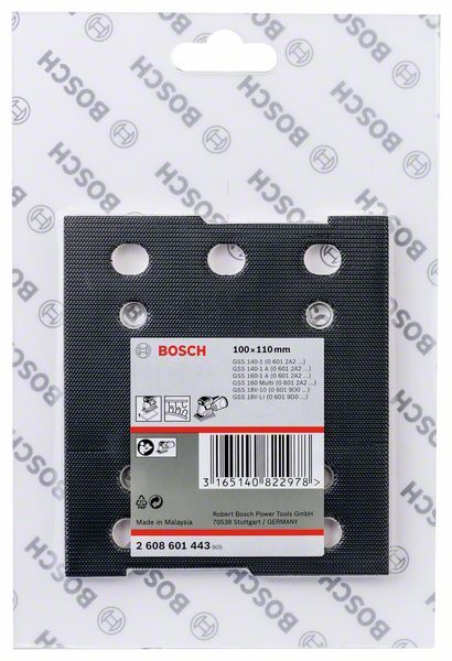 BOSCH Schleifplatte mit Kletthaftung 110x100mm