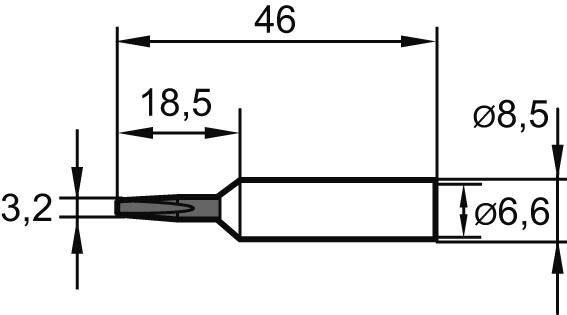 ERSA Lötspitze meißelförmig 3,2mm