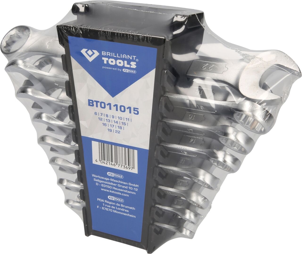 BRILLIANT TOOLS Gabelringschlüssel Set 15-teilig