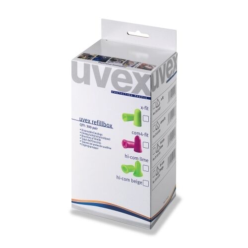 UVEX Gehörschutzstöpsel com4-fit Nachfüllbox VE 300 Paar lose 2112.023