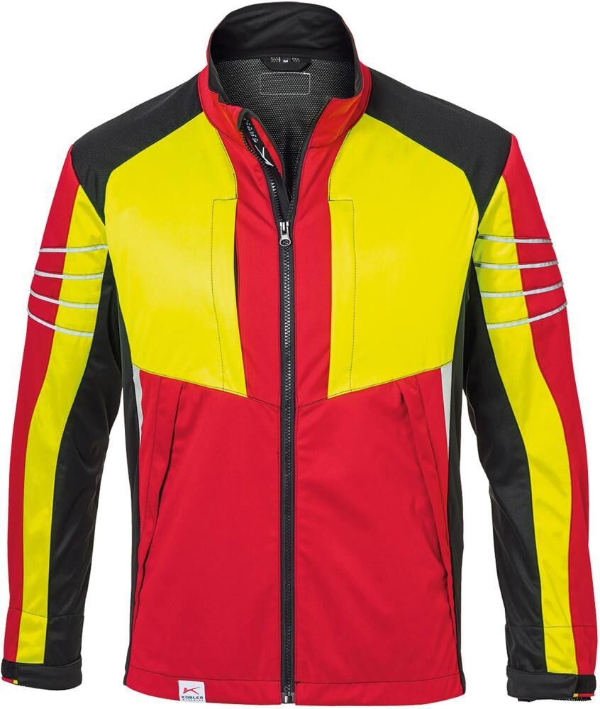 KÜBLER Ultrashell Jacke Arbeitsjacke FOREST Pro Gr. L rot/warngelb
