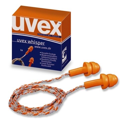 UVEX Gehörschutzstöpsel whisper orange SNR22dB Kordel Minibox 2111.201