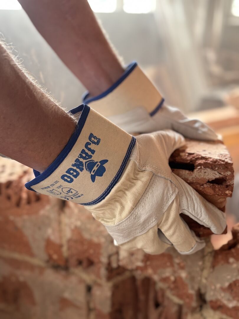 WEMAG Vollleder-Handschuh DJANGO Gr. 10,5 gummierte Stulpe