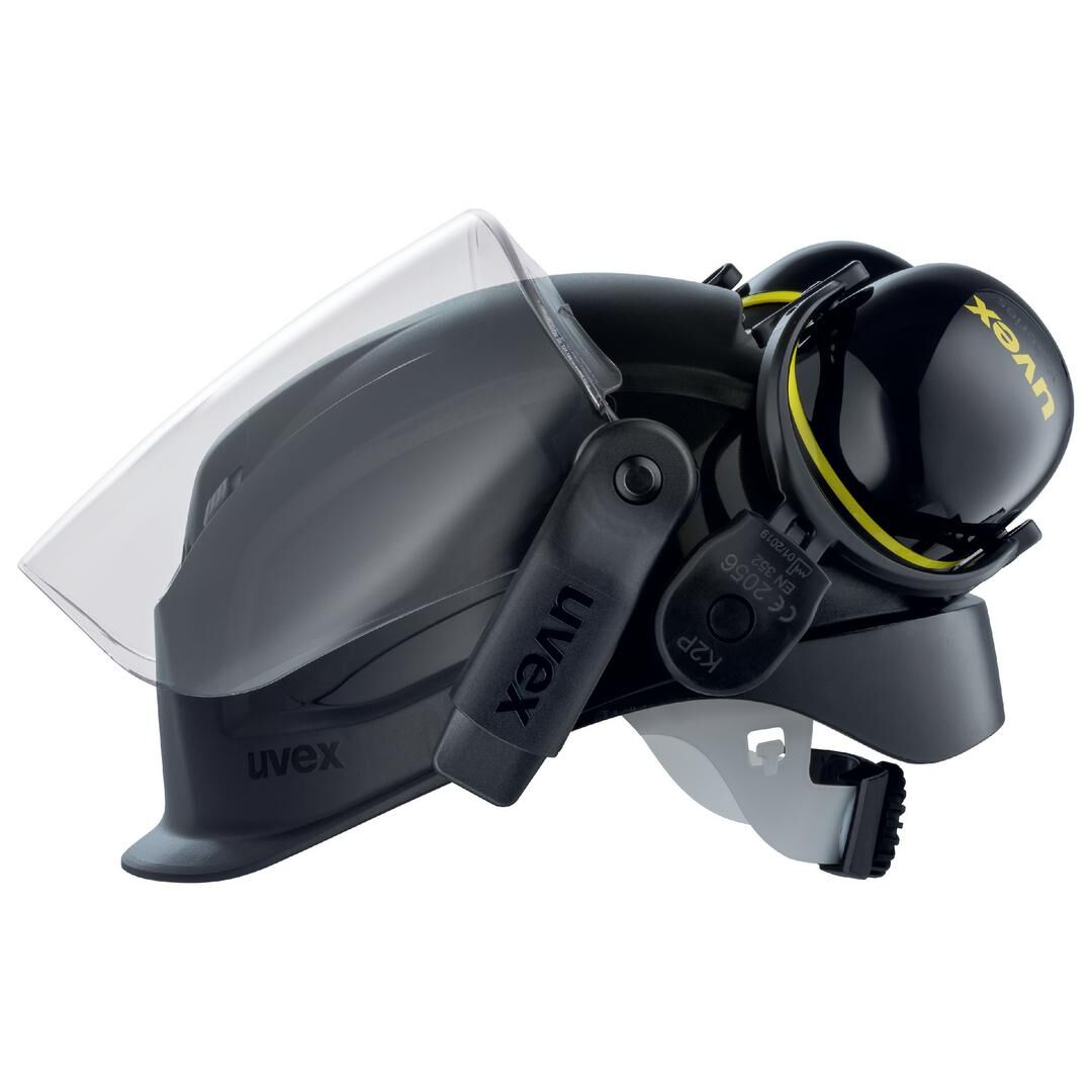 UVEX Schutzhelm pheos E-S-WR schwarz kurzer Schirm Drehrad 9770.931