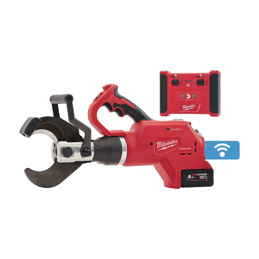 MILWAUKEE Akku-Kabelschneider M18HCC75R-502C 2x5Ah Ladegerät Koffer