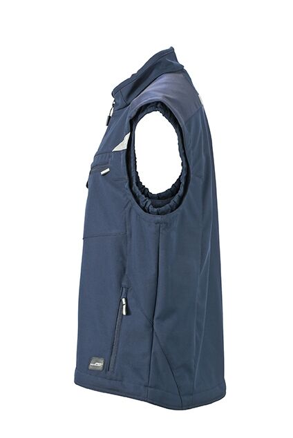 JAMES & NICHOLSON JN Workwear Softshell Vest JN845 100%PES navy/navy Größe S